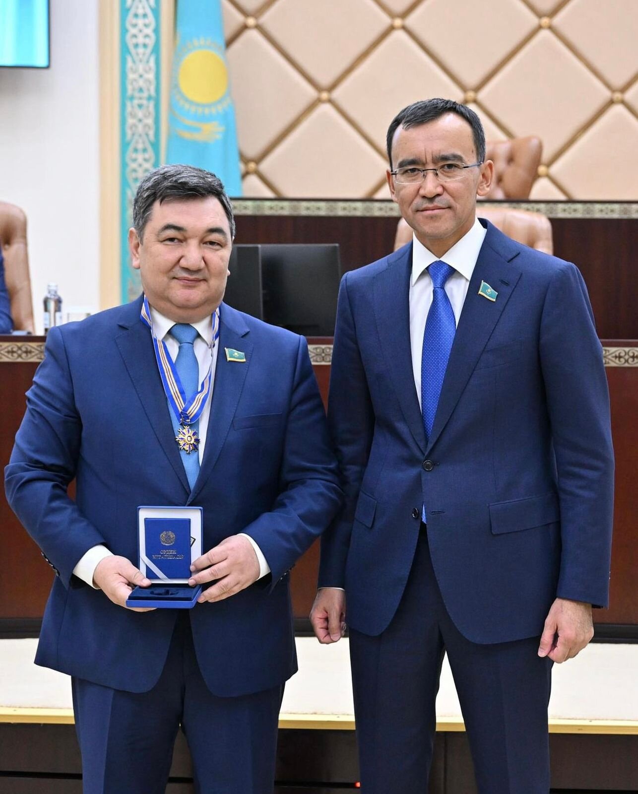 Darkhan Kydyrali, a member of the Association's Presidium, received an award